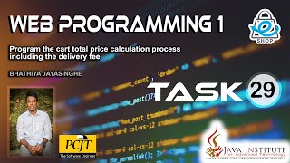 Web Programming 1 | Task 29 | Java Institute | Bhathiya Jayasinghe