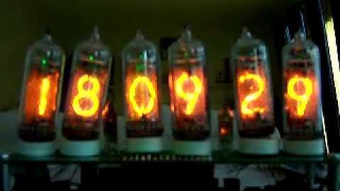 Nixie Clock - six IN-14 tubes - built by Sanyal Labs
