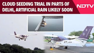 Cloud Seeding News | 1st Cloud Seeding Trial Takes Place Over Parts Of Delhi, 2nd At 5 PM