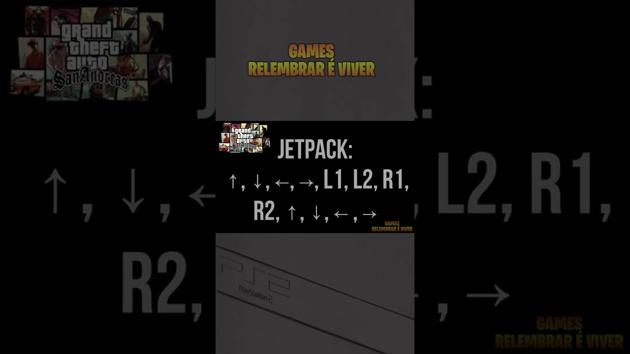 Código de jetpack GTA San Andreas PS2 