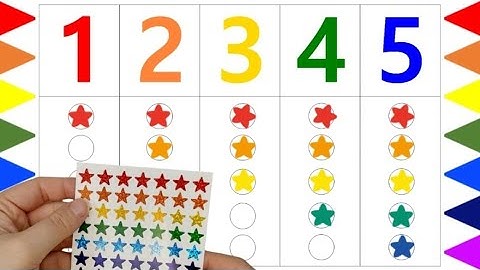 재미있게 숫자 1부터 10까지 색칠하기ㅣ반짝 별 스티커 붙이며 숫자 세기 ㅣ숫자놀이ㅣ숫자쓰기ㅣ숫자공부ㅣlearn to write numbersㅣfrom 1 to 10ㅣ말이랑글이랑