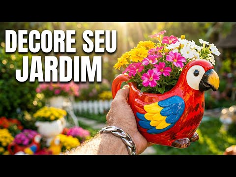 JARROS DECORATIVOS DE ANIMAIS/ ideias para Decorar o Jardim e a Casa\(*;*)/ #mariatls #decoração