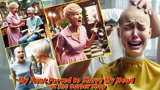 Haircut Stories - Aunt Claire's Forced Buzzcut at Frank's Barber Shop 3: headshave buzz cut bald