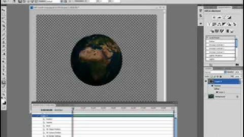 Photoshop CS4 Tutorial: 3D Spinning Globe
