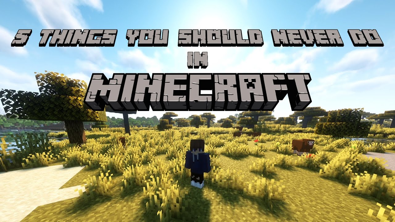 5 things you should never do in #minecraft - YouTube