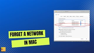 How to delete or forget a network on mac