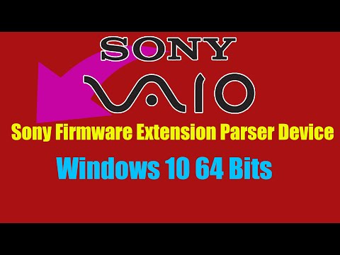 Instalar ACPI SNY5001 Sony Firmware Extension Parse driver Sony Vaio