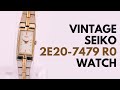 Vintage seiko tank 2e20 7479 r0 watch  two tone rectangular seiko watch for her