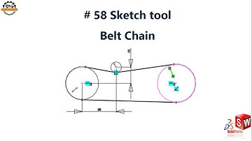 How to Make a Belt and Chain in SolidWorks | SolidWorks tutorial
