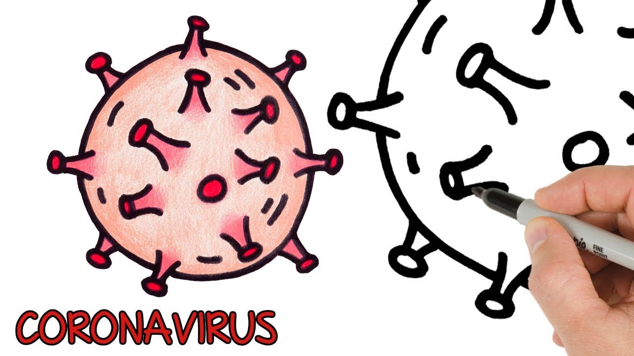How to Draw Coronavirus Covid-19 | Stay home and draw with ...