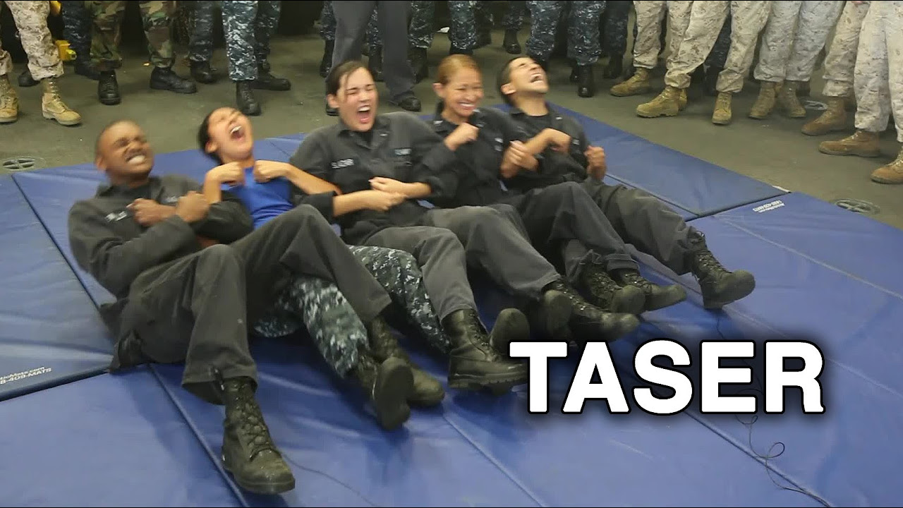 US Marines and Sailors Taser Training