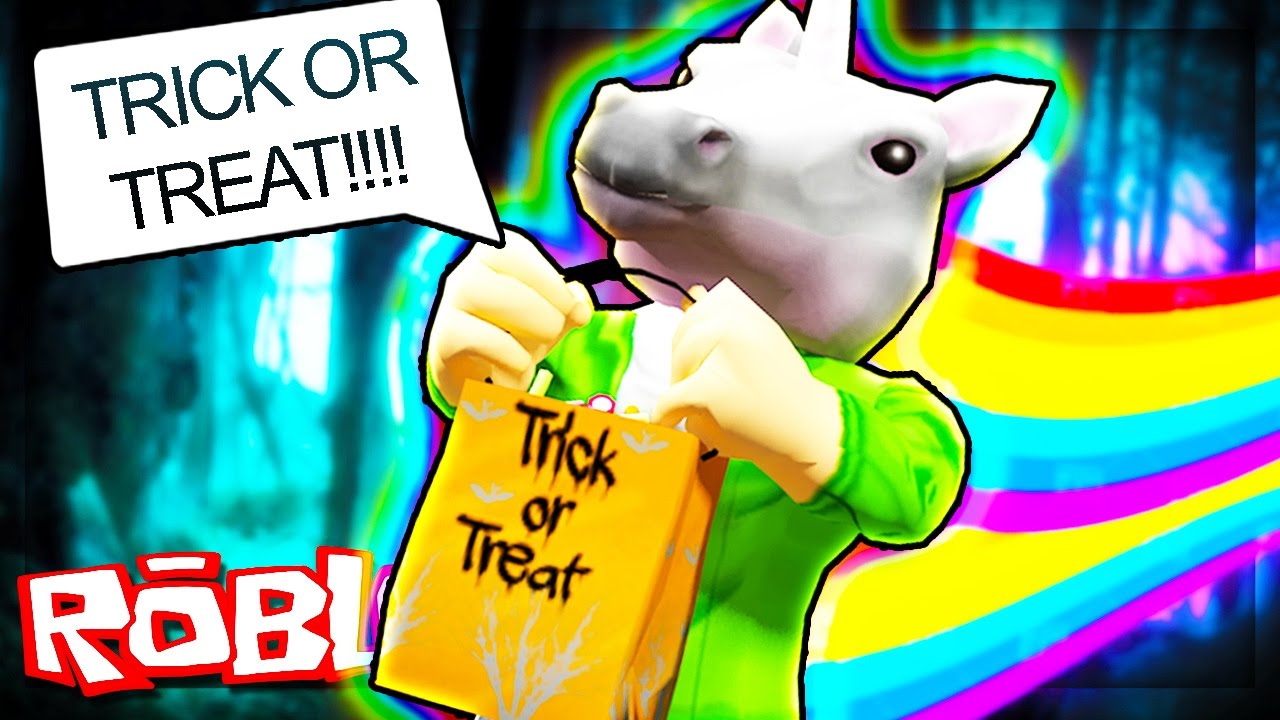 Trick Or Treating As A Unicorn Roblox Trick Or Treat In Hallowsville Youtube - roblox trick or treat in hallowsville