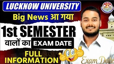Lucknow University 1st Semester Exam Dates are out 😍 | LU 1st semester exam Datesheet #exam