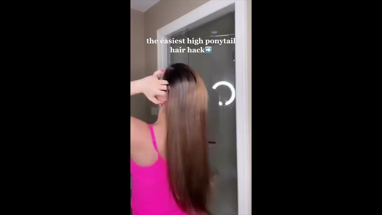THE EASIEST HIGH PONYTAIL HACK HAIRSTYLES HAIR SHORTS