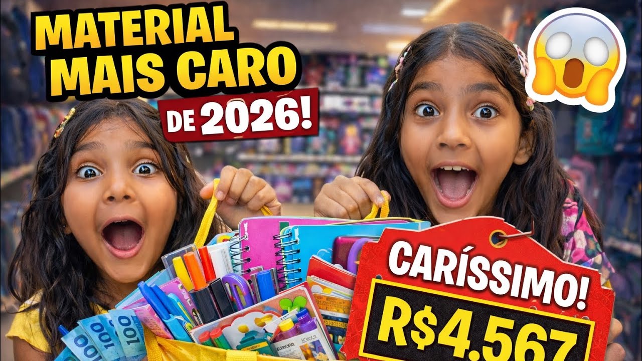 O material escolar mais caro de 2026 😱 Gastamos TUDO 