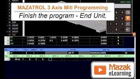 MAZATROL Programming Briefs - Finish the Program End Unit
