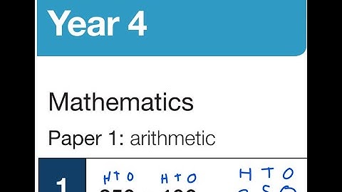 Year 4 - Spring Arithmetic Test Walkthrough