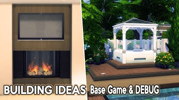 Building Ideas | BASE GAME & **DEBUG** | No CC or Mod | The Sims 4 Tutorial