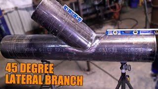 45 DEGREE LATERAL BRANCH layout/fit-up using the Pipefitters Blue Book