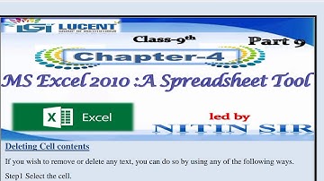 Ms excel 2010 class 9 chapter 4  part 9