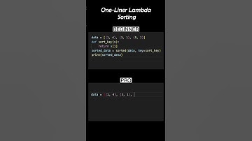 Beginner😅 vs Pro😎: One-Line Sort! 🚀 #python #programming #coding #shorts #trending #youtube #tips