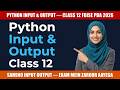 Python Input &amp; Output Quick Revision | PBA class 12 Computer FBISE | Section A