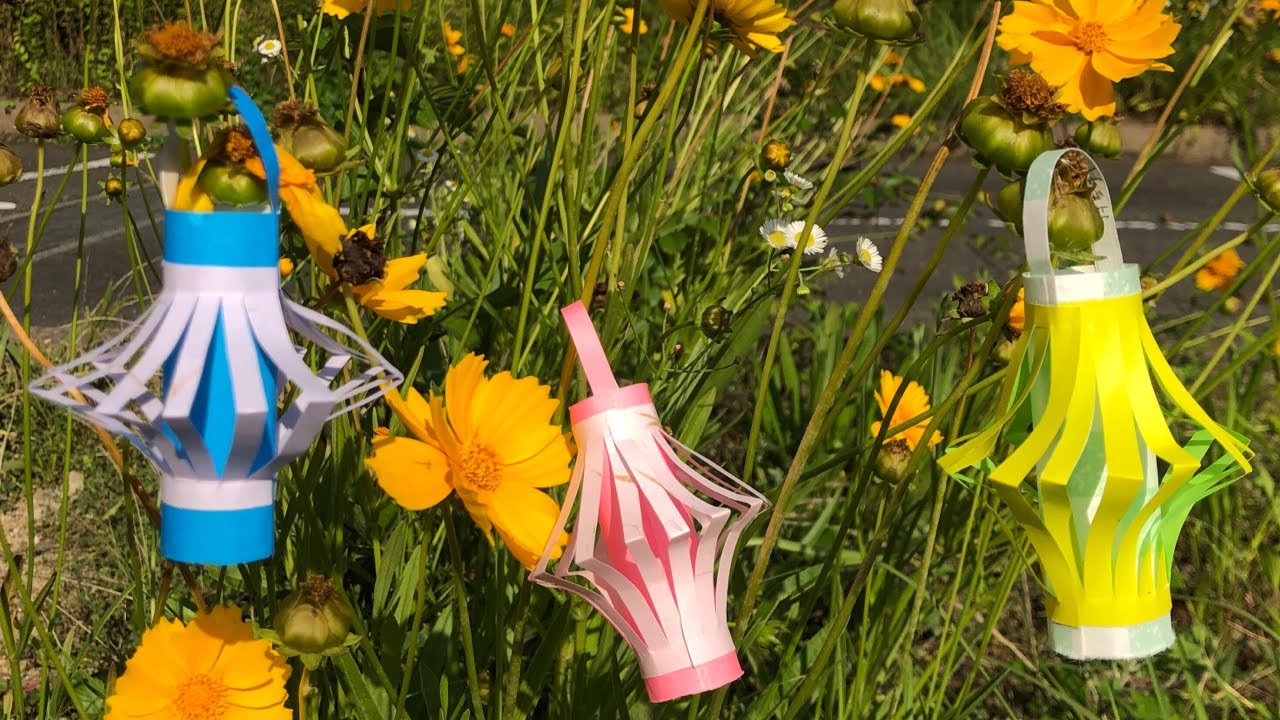 七夕飾りの提灯の作り方 簡単折り紙レッスン 簡単 おりがみレッスン 折り紙モンスター