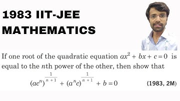 #26 IIT JEE Advanced 1983 Quadratic Problem | Abhishek Mishra