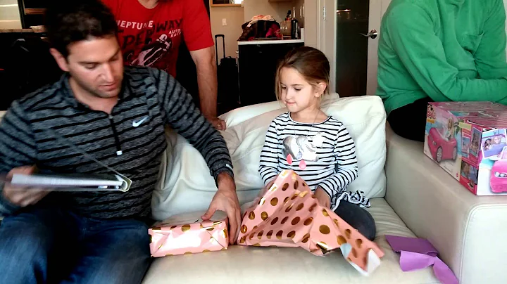 Opening Aunt Sharon and Uncle Ian's present