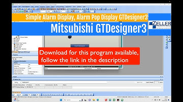 Alarm Popup Display Mitsubishi GTDesigner3 including Download #2