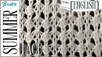 [English] А summer openwork two-sided knitting lace pattern. How to knit.