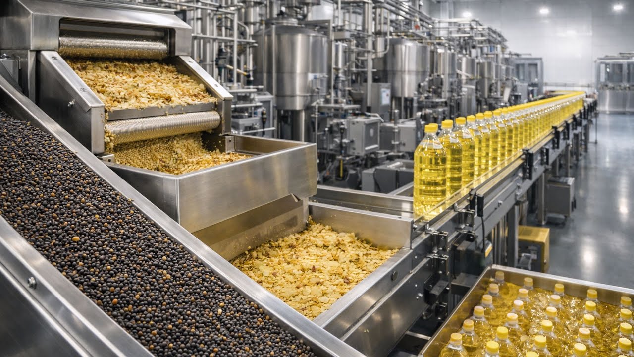 Inside a US Factory Tiny Canola Seeds Turn Into Clean Cooking Oil (Full Process)