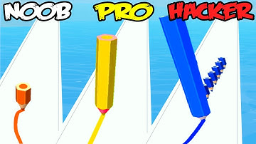 NOOB vs PRO vs HACKER in Color Pencil Run