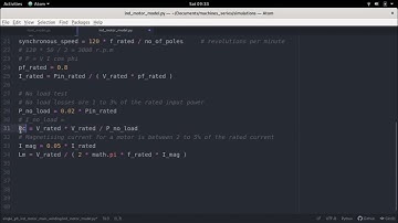 No load test to determine motor parameters