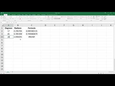 Como calcular Cos, ARccOS e Radians em Excel. [HD]
