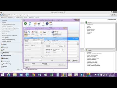 EFT Payment Processing in Dynamics GP