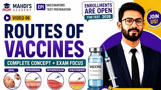 Routes of Vaccines | Epi Vaccinators Test preparation | Vidoe 06 | Mahdi's Academy 