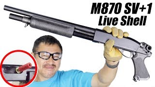 M870 GV+1 ライブシェル ガス ショットガン マルゼン エアガンレビュー