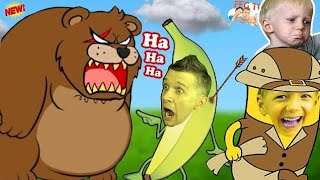 милана даня и путешествие банана + огромный медведь в игре banatoon побег ffgtv от злых героев