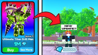 😱NEW UPGRADED TITAN DRILL MAN! 🔥 LUCKY MARKETPLACE! 💎 | Roblox Toilet Tower Defense