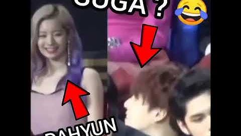 Dahyun staring at Yoongi cause he looks so cute 😂💜💜