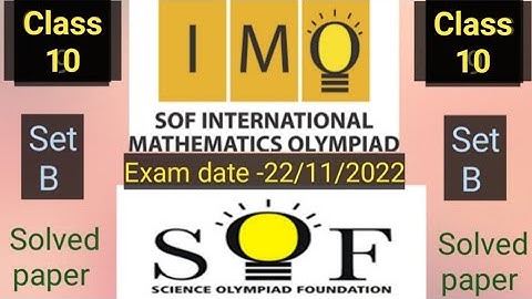 IMO Class 10 solution / Maths Olympiad answer key #sof #imo #class10 #class10maths #maths #math