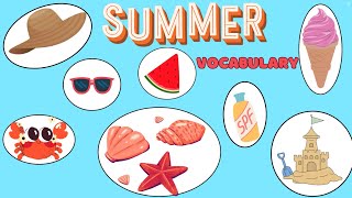 Summer Vocabulary for kids| Video Flashcards