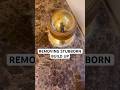 Need to remove stubborn build up? Try a razor scraper! #cleaninghacks #stonecleaning #cleaningtricks