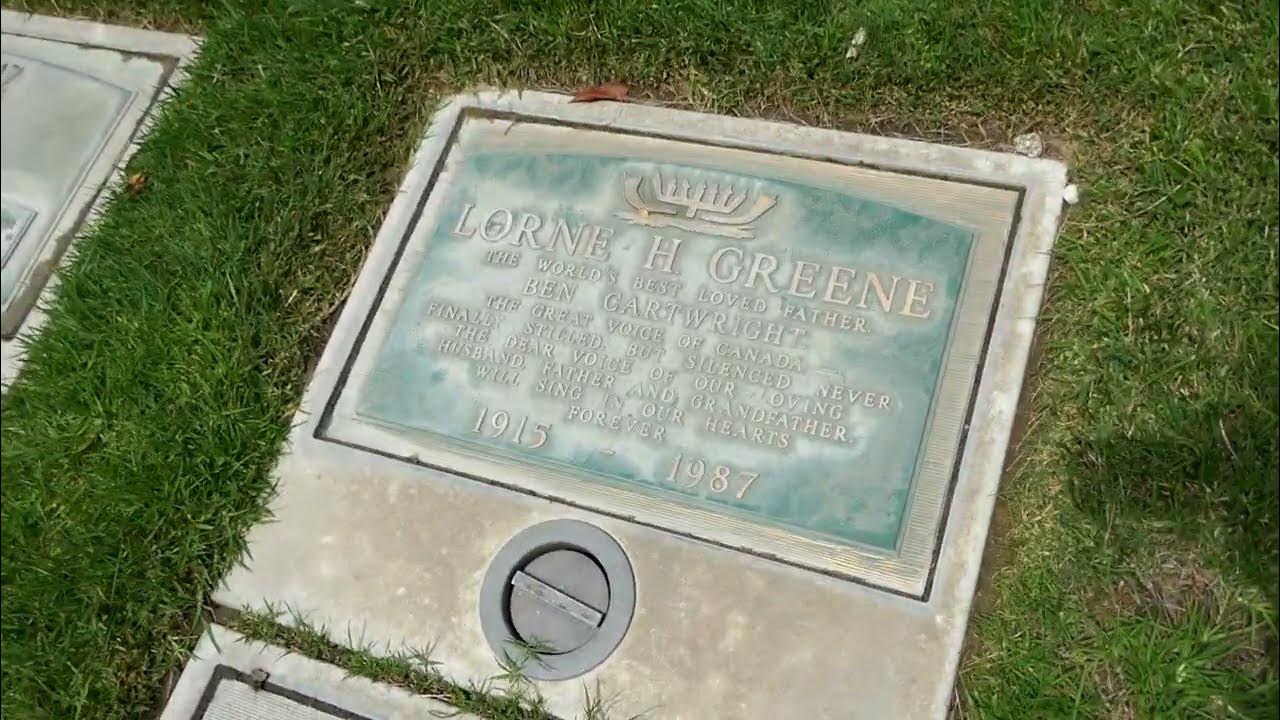 Actor Lorne Greene Grave Hillside Memorial Park Culver City LA California USA May 18, 2023 YouTube