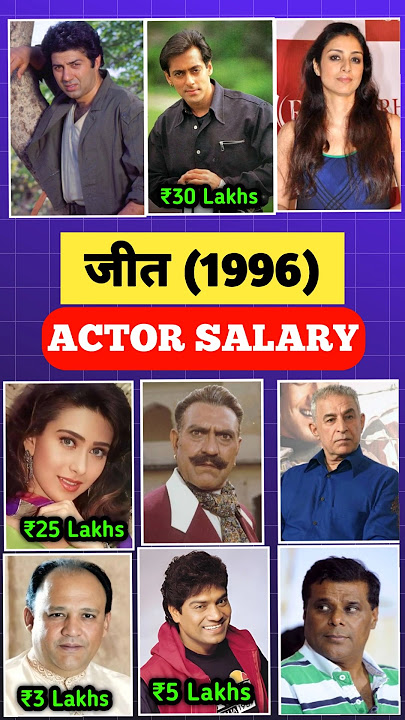 Jeet (1996) actor salary🤑 #SunnyDeol #SalmanKhan #KarishmaKapoor