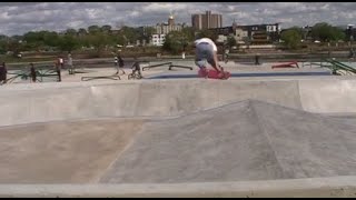 Backside Alley Oop Melon 270 Ramp Transfer At The Des Moines, IA Lauridsen Skatepark-Brandon Hanson.