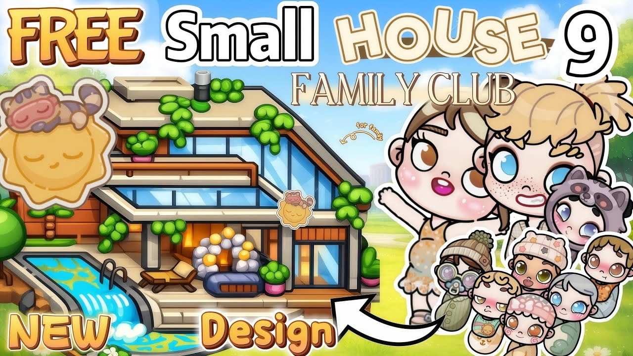 FREE Small Family House Design for  7 Kids 👶🏡 Cozy Family Home ✨️ AVATAR WORLD 🧸 FAMILY CLUB