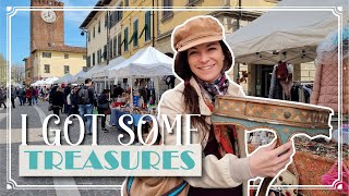 Come thrift with me |Amazing FLEA MARKET in Tuscany | Italian Home Decor Haul