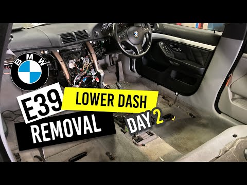 Removing the BMW e39 lower dash and front carpet | Replacing the e39 interior | Project Hershel